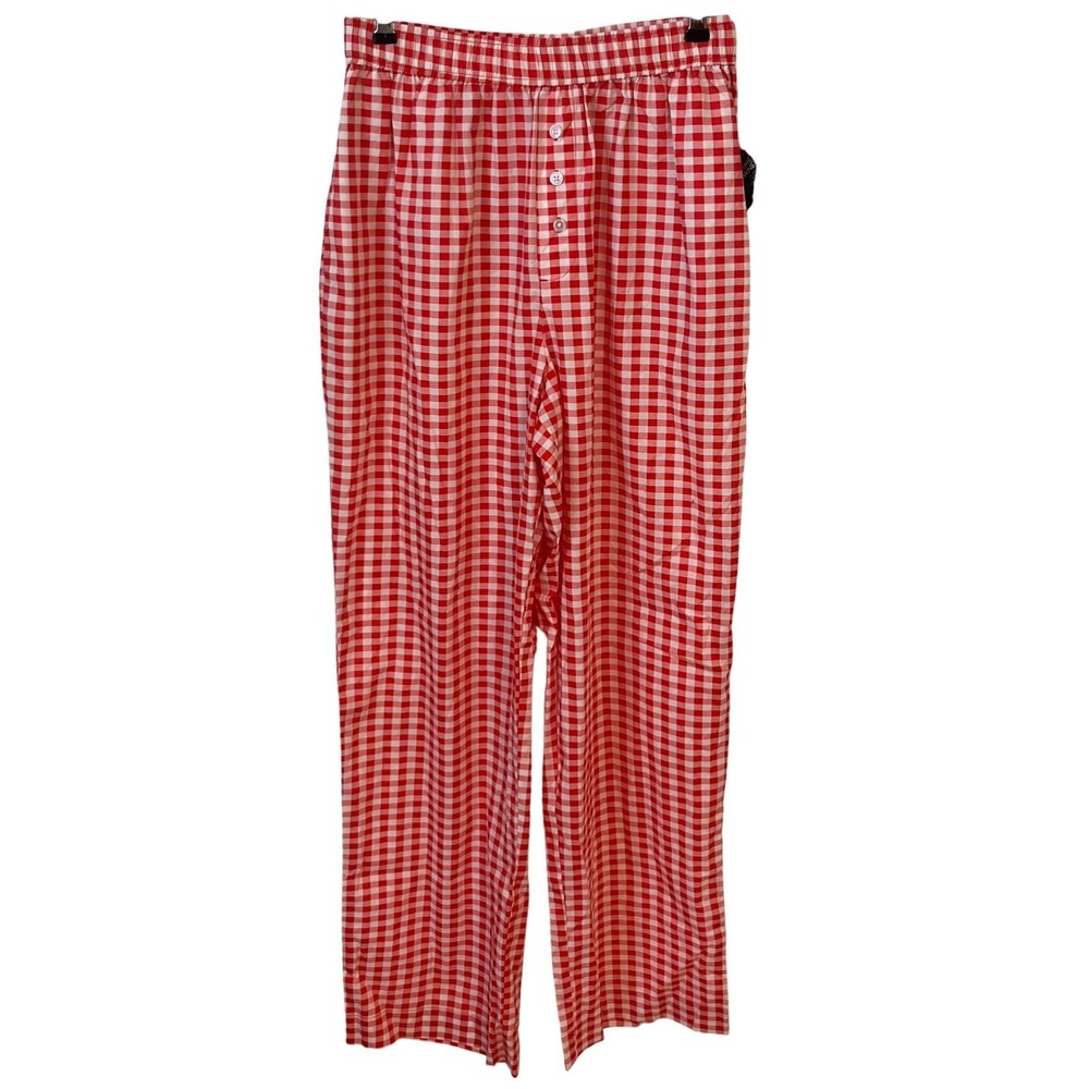Grayson Threads Women's Red Gingham Check Pajama Pants‎ Loungewear Small NEW